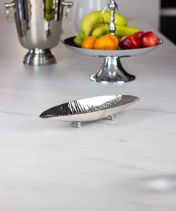 DECORATION PATTERN silver, leaf shape, high gloss, beautiful
