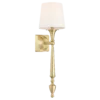 Austin brass wall lamp with white lampshade, elegant, classic style