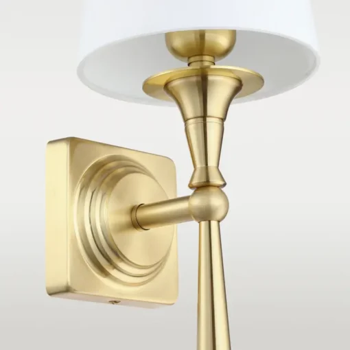 Austin brass SHINKIT with white lampshade, elegant, classic style, elegant