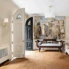 Austin brass KINKIT with white lampshade, elegant, classic style, unique