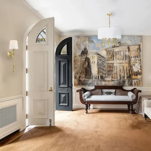 Austin brass KINKIT with white lampshade, elegant, classic style, unique