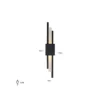 LED KINKETT black and white, metal construction, modern design, dimensions