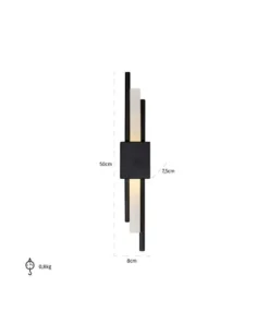 LED KINKETT black and white, metal construction, modern design, dimensions