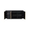 CARTON chest black body, decorative gold 3D front, glamour style, exclusive