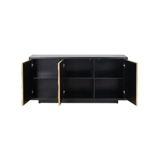 CARTON chest black body, decorative gold 3D front, glamour style, exclusive