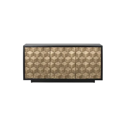 CARTON chest black body, decorative gold 3D front, glamour style, beautiful
