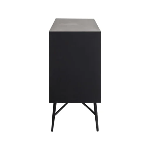 COLLECTION BOARD on black metal legs, gold geometric front, glamour style, beautiful