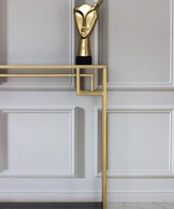 CONSOLE Astoria brass and black with shelf, glamour style, beautiful