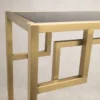 CONSOLE Astoria brass and black with shelf, glamour style, narrow