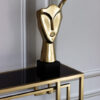 CONSOLE Astoria brass and black with shelf, glamour style, unique