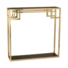 CONSOLA Astoria gold black with shelf, glamour style