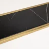 CONSOLA Astoria gold black with shelf, glamour style, for hallway