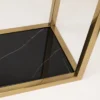 CONSOLA Astoria gold black with shelf, glamour style, modern