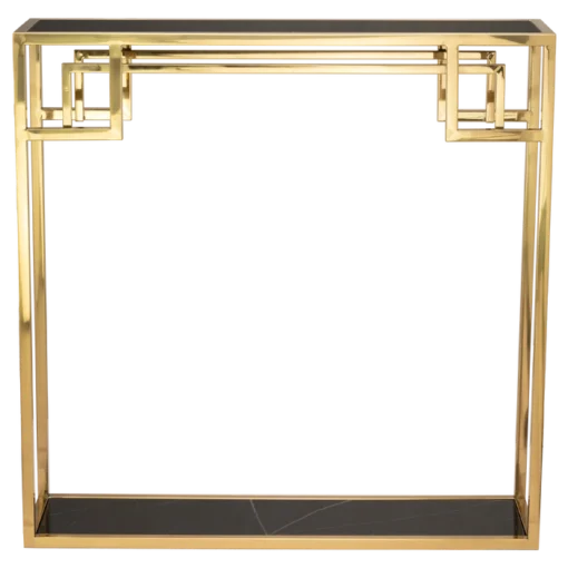 CONSOLA Astoria gold black with shelf, glamour style, beautiful