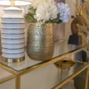 CONSOLA BRISTOL gold glass with shelf modern classic style, beautiful