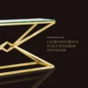 CONSOLA GRAND gold frame, glass top, electroplated, unique