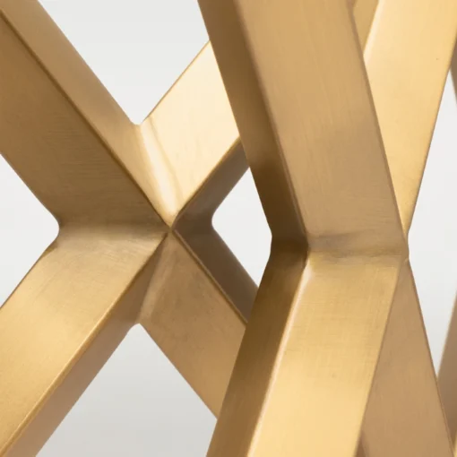 CONSOLA Grand brass, narrow, glass top, glamour style, for corridor