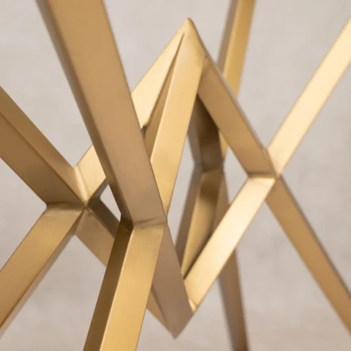 CONSOLA Grand brass, narrow, glass top, glamour style, modern