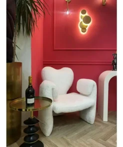 WALL LAMP metal housing, brushed gold color, avant-garde shape, beautiful