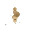 WALL LAMP metal housing, brushed gold color, avant-garde shape, dimensions