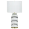 Coastal table lamp ceramic base, brass details, Hamptons style, beautiful