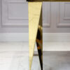 Dining table rectangular, white, marble top, gold legs, glamour, for dining room