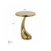 WALKING TABLE gold, round top, designer base, luxury style, dimensions