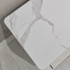 NIGHT TABLE fluted, white and gold, synthetic marble top, glamour style, for living room