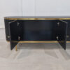 RTV BOARD black and gold, fluted finish, sintered stone top, modern, glamour, for living room