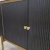 RTV BOARD black and gold, fluted finish, sintered stone top, modern, glamorous, exclusive