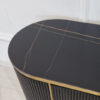 RTV BOARD black and gold, fluted finish, sintered stone top, modern, glamorous, unique