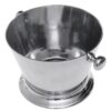 COOLER in silver aluminum, for champagne, decorative handles, round, classic style, beautiful