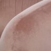 ROUNDED soft back armchair with armrests, gold legs, pink velour, pastel cocktail-1 style