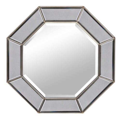 WALL Mirror octagonal, copper fine frame, classic style