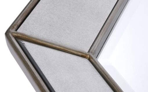 WALL Mirror octagonal, copper, fine frame, classic style, sophisticated