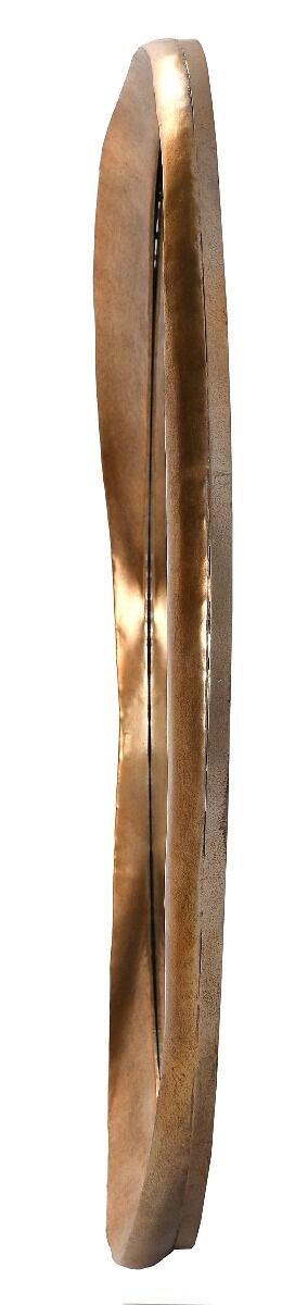 WALL LIRROR oval, gold frame with irregular shape, designer style, decorative