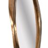 WALL LIRROR oval, gold frame with irregular shape, designer style, exclusive