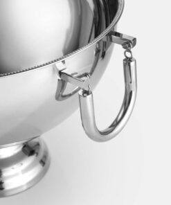 DECORATIVE bowl with handles, silver, metal, classic style, beautiful