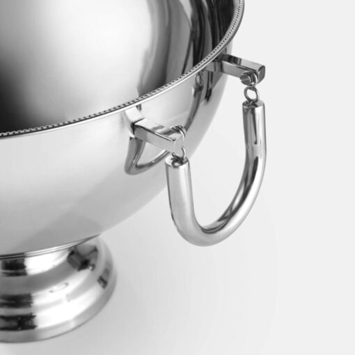 DECORATIVE bowl with handles, silver, metal, classic style, beautiful