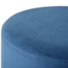 PUFA round, aluminum gold base, velour blue seat, modern style, sophisticated
