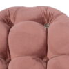 Round PUFA, quilted pink velvet satin fabric, modern style, top quality