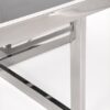 Coffee TABLE square, futuristic silver base, black glass top, modern style, premium