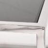 Coffee TABLE square, futuristic silver base, black glass top, modern style, sophisticated