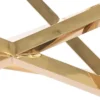Coffee TABLE on gold decorative frame, transparent top, New York glamour-3