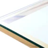 Coffee TABLE on gold decorative frame, transparent top, New York glamour-6
