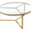 Coffee TABLE on gold frame, high gloss, transparent glass top, New York glamour, exclusive