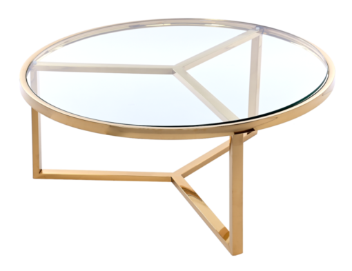 Coffee TABLE on gold frame, high gloss, transparent glass top, New York glamour, exclusive