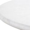 COFFEE TABLE round, white natural marble top, mango wood base, designer, top quality