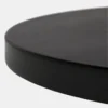 COFFEE TABLE round, metal designer base, black polycarbonate top, exclusive