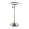 HELP TABLE round, elegant, silver aluminum, adjustable height, beautiful
